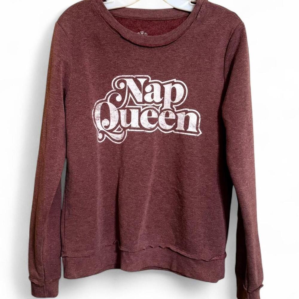Maroon “Nap Queen” Fleece Sweatshirt (Size M)